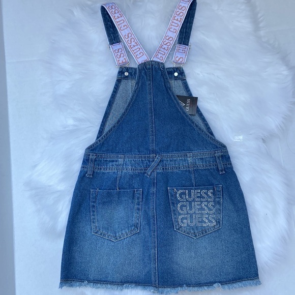 New GUESS Denim Jamper Skirt SZ 7 - Picture 6 of 6